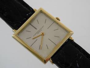Thumbnail von Audemars Piguet 18 Karat Gelbgold flache Herrenuhr 25,5 mm Kaliber 2003 Vintage Handaufzug Uhr Krokoband </h1>