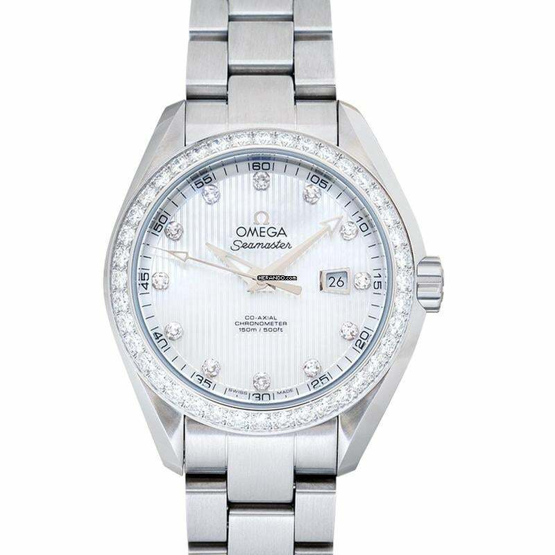 Omega Seamaster Aqua Terra 231.15.34.20.55.001 - Seamaster Automatic White Dial Stainless Steel Ladies Watch </h1> 