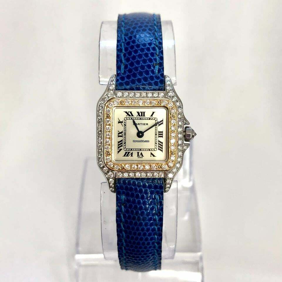  Cartier Panthère 23mm Quartz 2 Tone 0.47TCW DIAMOND Watch </h1> 