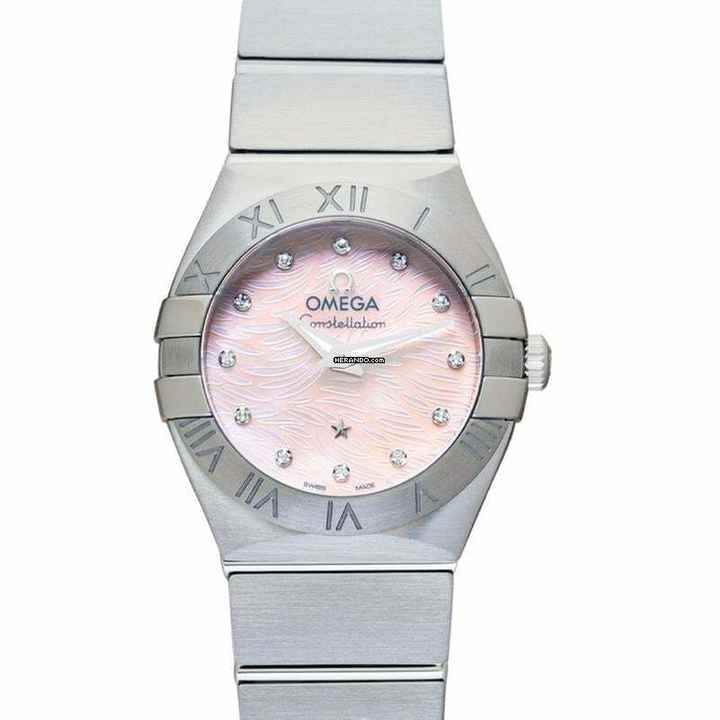  Omega Constellation Quartz 123.10.24.60.57.002 - Constellation Quartz Pink Dial Stainless Steel Ladies Watch </h1> 