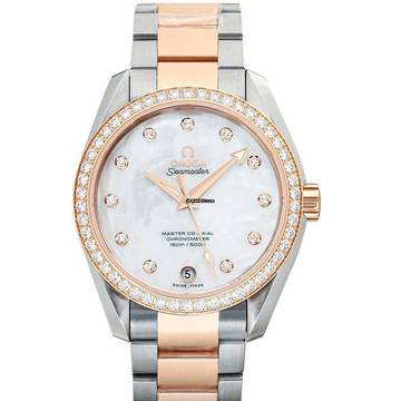  Omega Seamaster Aqua Terra 231.25.39.21.55.001 - Seamaster Automatic Mother of pearl Dial Stainless Steel Ladies Watc </h1> 
