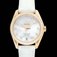 Thumbnail von Omega Seamaster Aqua Terra 231.58.39.21.55.002 - Seamaster Automatic Mother of pearl Dial 18kt Yellow Gold Ladies Wat </h1>