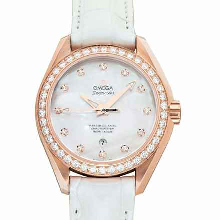  Omega Seamaster Aqua Terra 231.58.39.21.55.001 - Seamaster Automatic Mother of pearl Dial 18kt Rose Gold Ladies Watch </h1> 