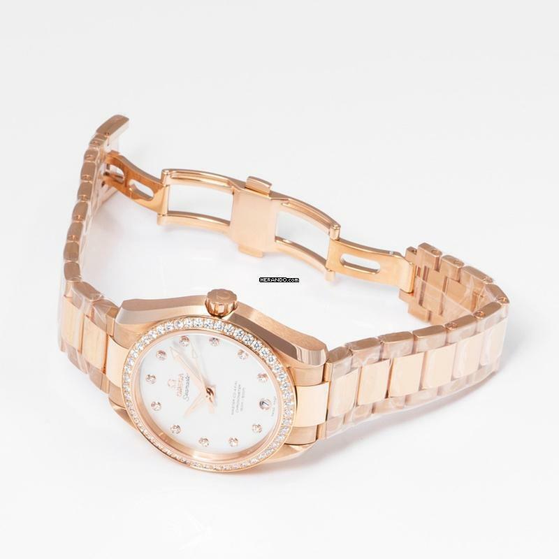 Thumbnail von Omega Seamaster Aqua Terra 231.55.39.21.55.001 - Seamaster Automatic Mother of pearl Dial 18kt Rose Gold Ladies Watch </h1>