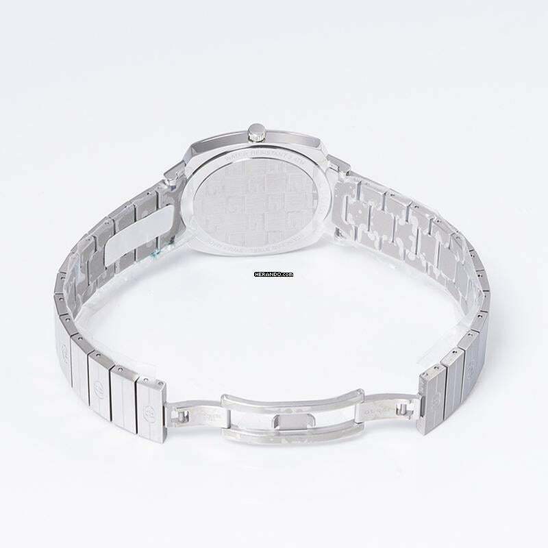 Thumbnail von Gucci YA157401 - Grip 38mm Stainless Steel GG Engraved Watch </h1>
