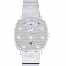 Thumbnail von Gucci YA157401 - Grip 38mm Stainless Steel GG Engraved Watch </h1>