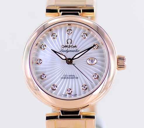  Omega De Ville Ladymatic 18K Roségold Co-Axial Diamond Supernova Dial MOP Luxus B+P </h1> 