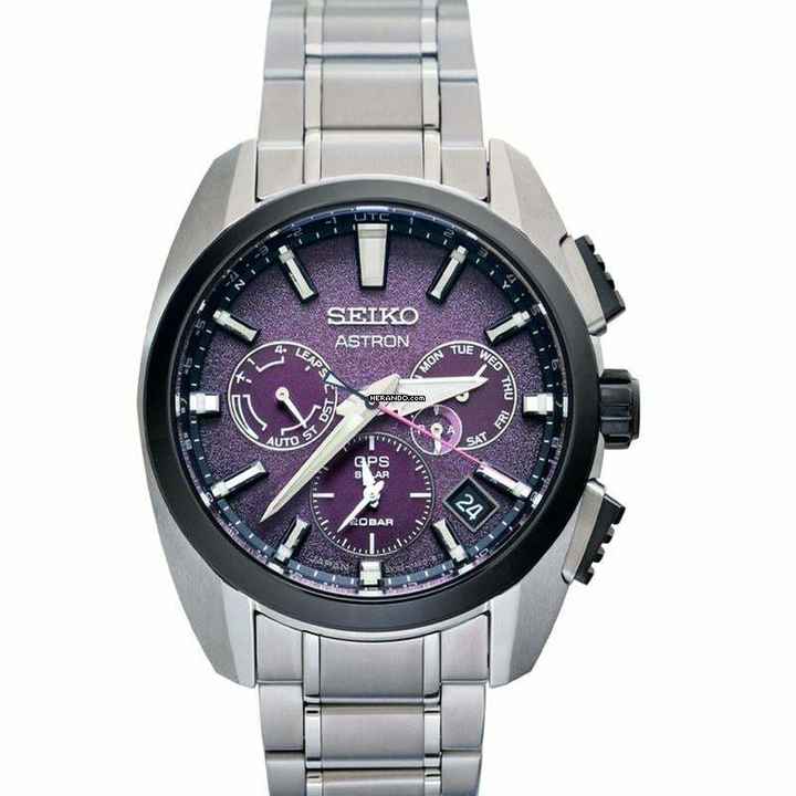  Seiko Astron GPS Solar SBXC101 - Astron Quartz Purple Dial Titanium Men's Watch </h1> 