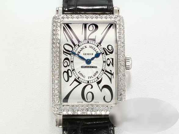  Franck Muller Long Island Weissgold 750 Diamanten 950 Qz D Medium Damenuhr Lady White Gold </h1> 