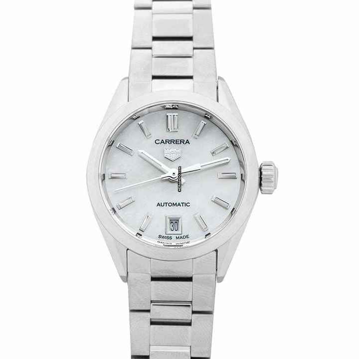  TAG Heuer Carrera Lady WBN2410.BA0621 - Carrera Automatic Mother of pearl Dial Stainless Steel Ladies Watch </h1> 