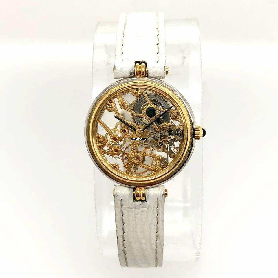 GERALD GENTA 26mm 18K Yellow Gold SKELETON Watch </h1>