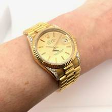 Thumbnail von Rolex PRESIDENT 31mm 18K Yellow Gold Watch FACTORY Diamonds </h1>