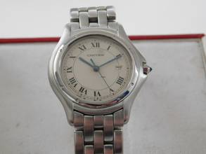 Thumbnail von Cartier Cougar Panthere Cougar Stahl XL mit Datum im Traum Zustand mit original Box