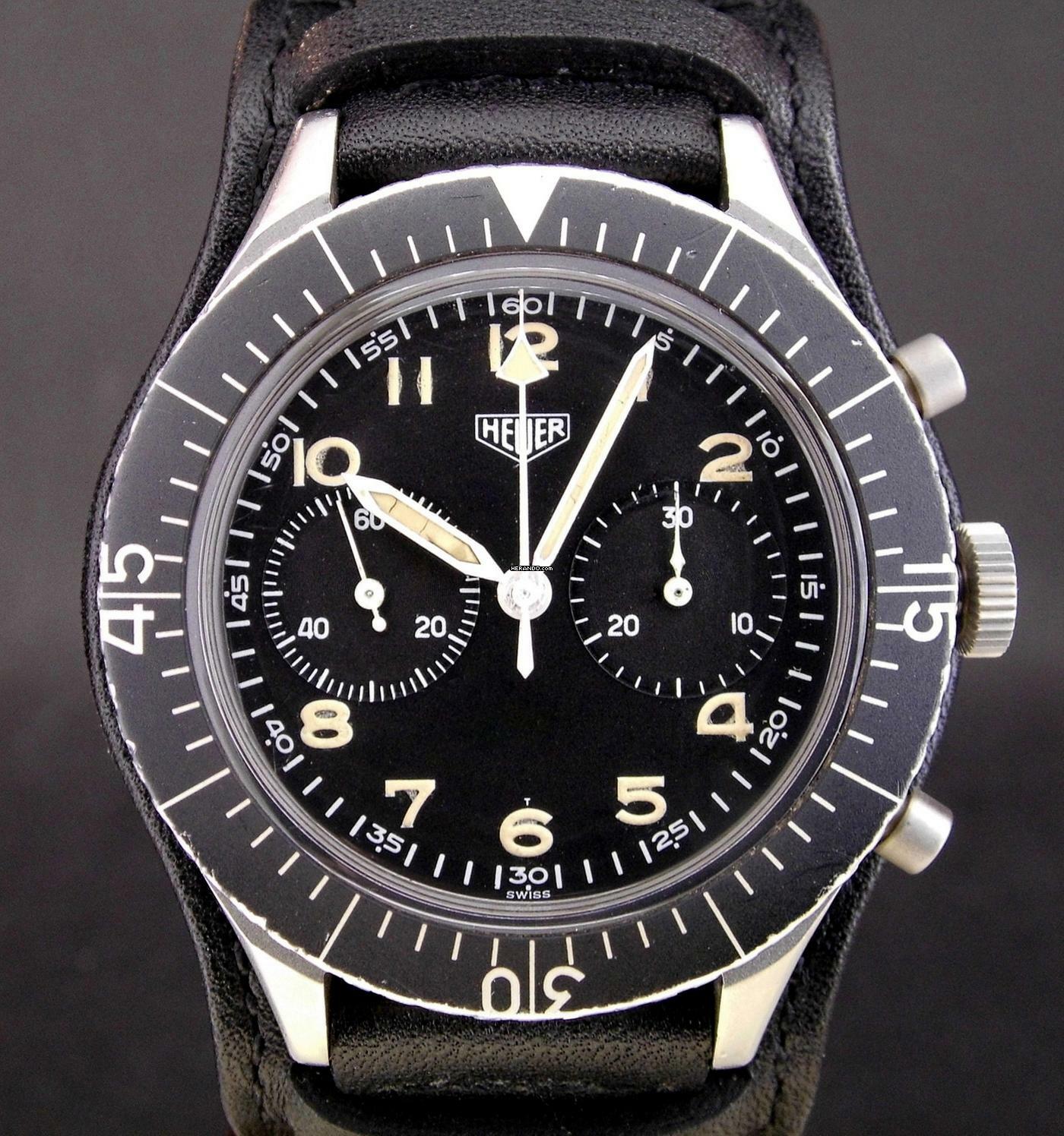  Heuer Zivile Ausführung Fly-Back Chronograph Handaufzug Valjoux 230 Guter Zustand </h1> 