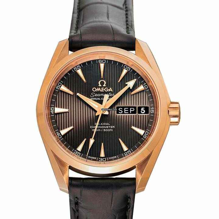  Omega Seamaster Aqua Terra 231.53.39.22.06.001 - Seamaster Automatic Grey Dial 18kt Rose Gold Men's Watch </h1> 