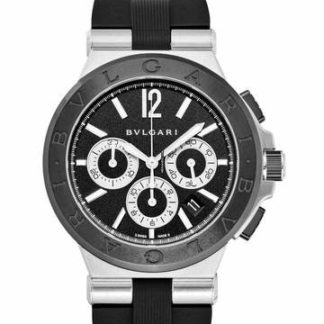  Bulgari Diagono 101992 - Bvlgari Diagono Chronograph Automatic Black Dial </h1> 