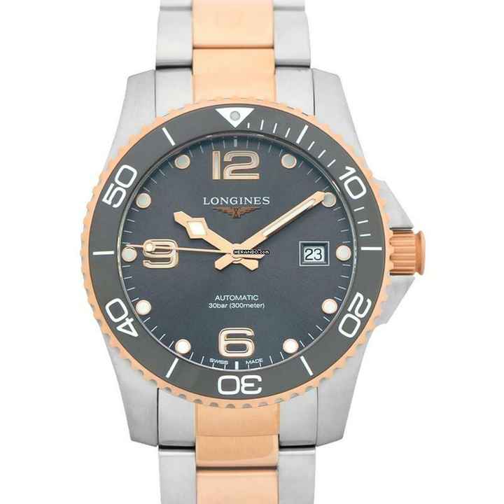  Longines HydroConquest L37813787 - HydroConquest Automatic Grey Dial Stainless Steel Men's Watch </h1> 