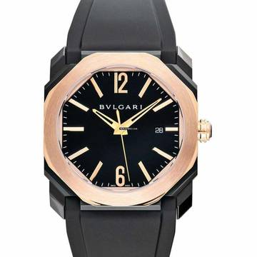  Bulgari Octo 102485 - Octo Automatic Black Dial Stainless Steel Men's Watch </h1> 
