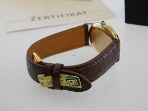 Thumbnail von Jaeger-LeCoultre 18 Karat Gelbgold Baignoire Jumbo Handaufzug 29 x 38 mm Rarität </h1>