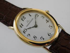 Thumbnail von Jaeger-LeCoultre 18 Karat Gelbgold Baignoire Jumbo Handaufzug 29 x 38 mm Rarität </h1>