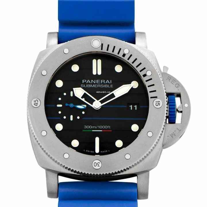  Panerai Submersible PAM01162 - Submersible Automatic Black Dial Titanium Men's Watch </h1> 