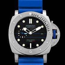 Thumbnail von Panerai Submersible PAM01162 - Submersible Automatic Black Dial Titanium Men's Watch </h1>