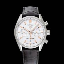 Thumbnail von TAG Heuer Carrera CBN2013.FC6483 - Carrera Chronograph Automatic White Dial Brown Leather Strap Men's Watch </h1>
