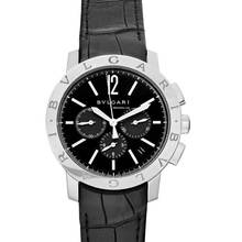 Thumbnail von Bulgari 102043 - Chronograph Automatic Black Dial Men's Watch </h1>