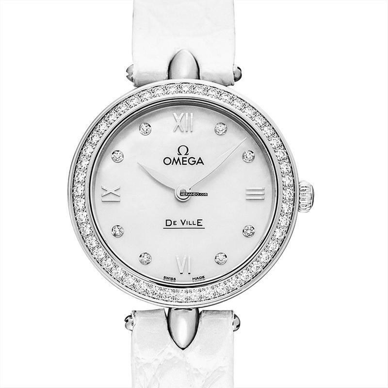  Omega De Ville Prestige 424.18.27.60.55.001 - De Ville Quartz Mother of pearl Dial Stainless Steel Ladies Watch </h1> 