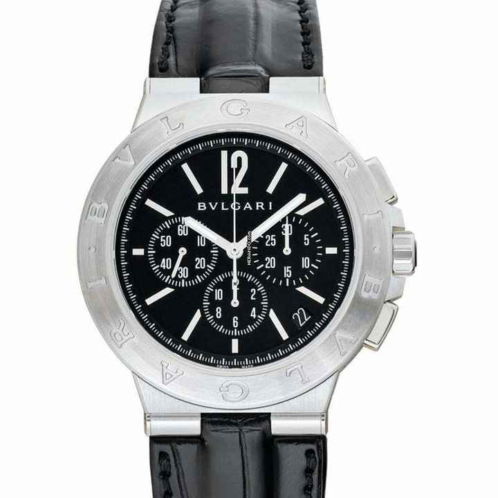 Bulgari Diagono 102333 - Diagono Automatic Black Dial Stainless Steel Men's Watch </h1> 