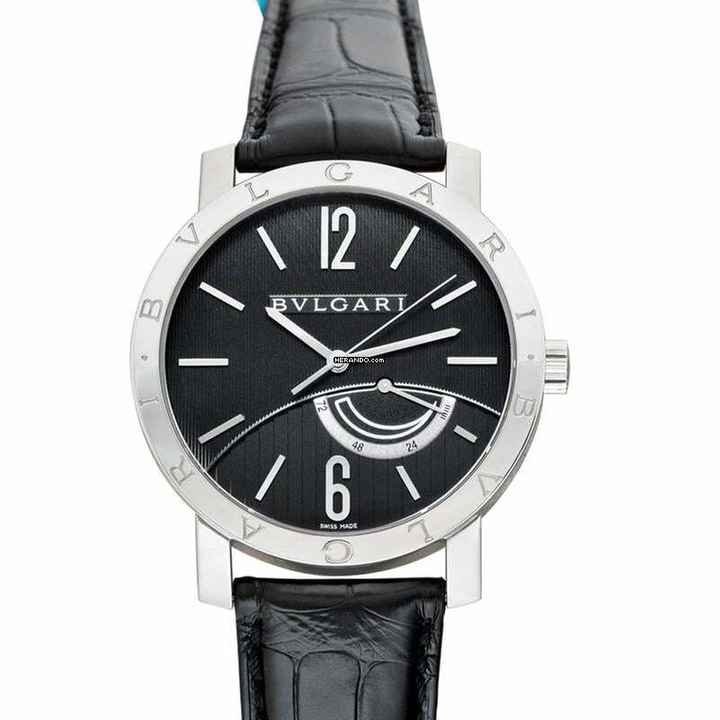  Bulgari Bulgari 101794 - Bvlgari Bvlgari Manual-winding Black Dial Stainless Steel Men's Watch </h1> 