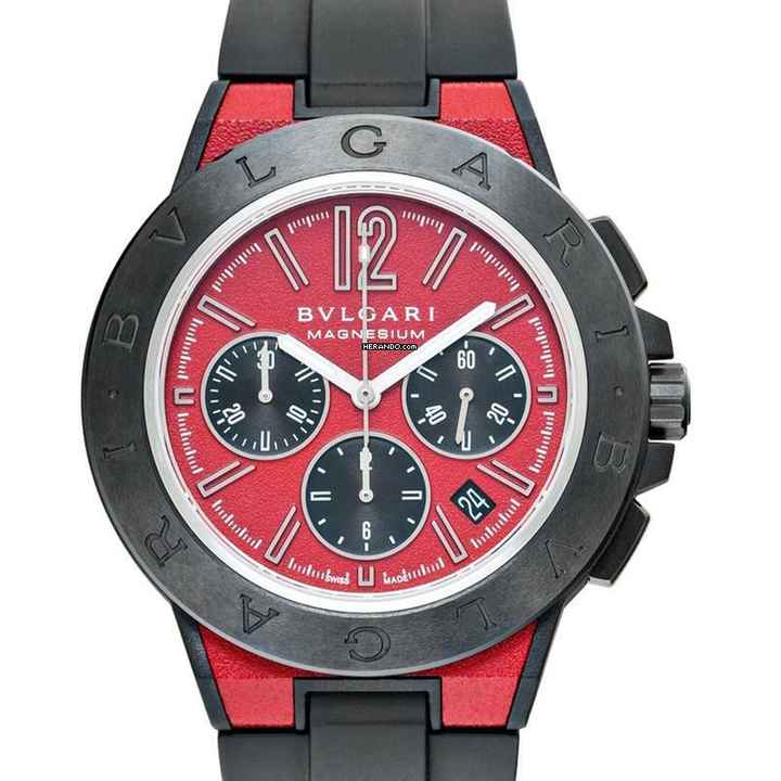  Bulgari Diagono 102308 - Diagono Automatic Red Dial None Men's Watch </h1> 
