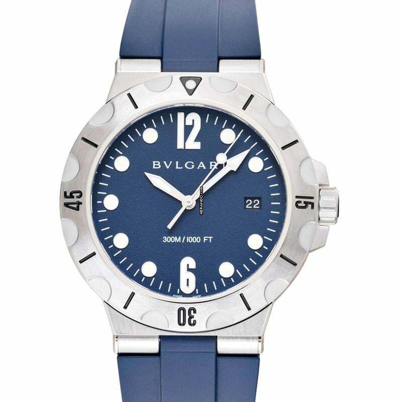  Bulgari Diagono 102504 - Diagono Automatic Blue Dial Stainless Steel Men's Watch </h1> 