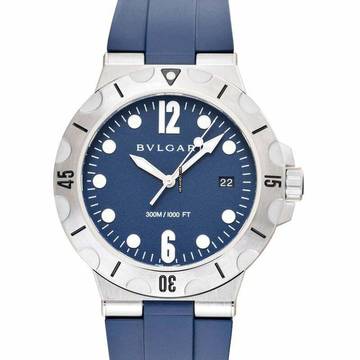 Bulgari Diagono 102504 - Diagono Automatic Blue Dial Stainless Steel Men's Watch </h1> 