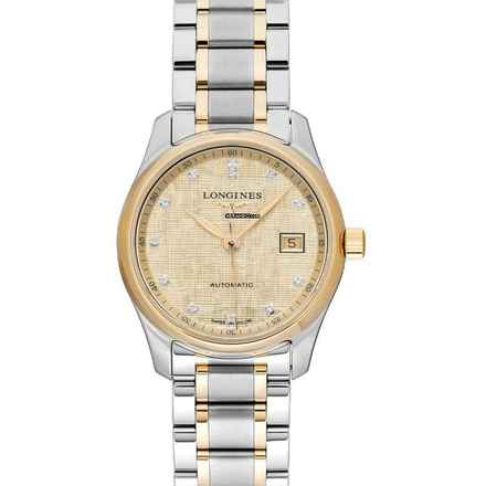  Longines Master Collection L22575387 - The Longines Master Collection Automatic Gold-tone Dial Stainless Steel Ladies </h1> 