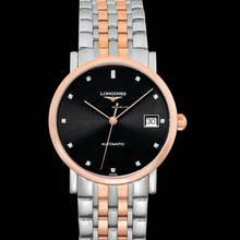 Thumbnail von Longines Elegant L48095577 - The Longines Elegant Collection Automatic Black Dial Stainless Steel Ladies Wa </h1>