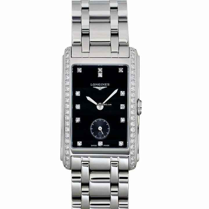 Longines DolceVita L55120576 - DolceVita Quartz Black Dial Stainless Steel Ladies Watch </h1> 
