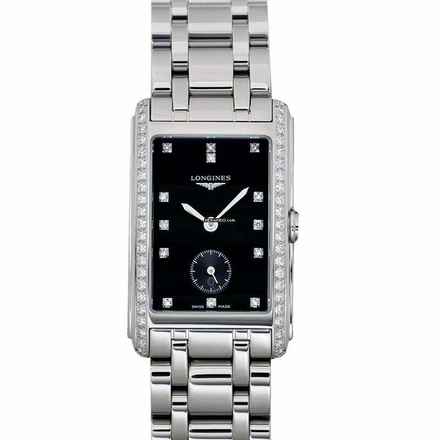  Longines DolceVita L55120576 - DolceVita Quartz Black Dial Stainless Steel Ladies Watch </h1> 