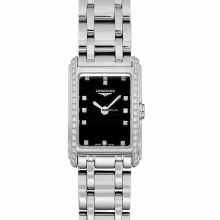  Longines DolceVita L52580576 - DolceVita Quartz Black Dial Stainless Steel Ladies Watch </h1> 