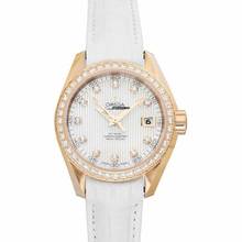 Thumbnail von Omega Seamaster Aqua Terra 231.58.30.20.55.001 - Seamaster Automatic White Dial 18kt Rose Gold Ladies Watch </h1>