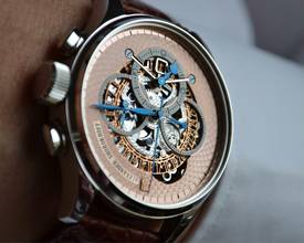 Thumbnail von Alexander Shorokhoff Chrono Regulator Skeleton optional in weiss und gelb