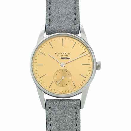  NOMOS 359 - Glashutte Manual-winding Gold-tone Dial Stainless Steel Ladies Watch </h1> 