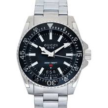 Thumbnail von Gucci Dive YA136301A - Dive Quartz Black Dial Stainless Steel Men's Watch </h1>