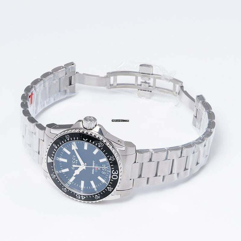 Thumbnail von Gucci Dive YA136301A - Dive Quartz Black Dial Stainless Steel Men's Watch </h1>