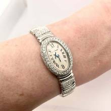Thumbnail von Cartier Baignoire Mini 18K White Gold ~3.5TCW Diamond Watch </h1>