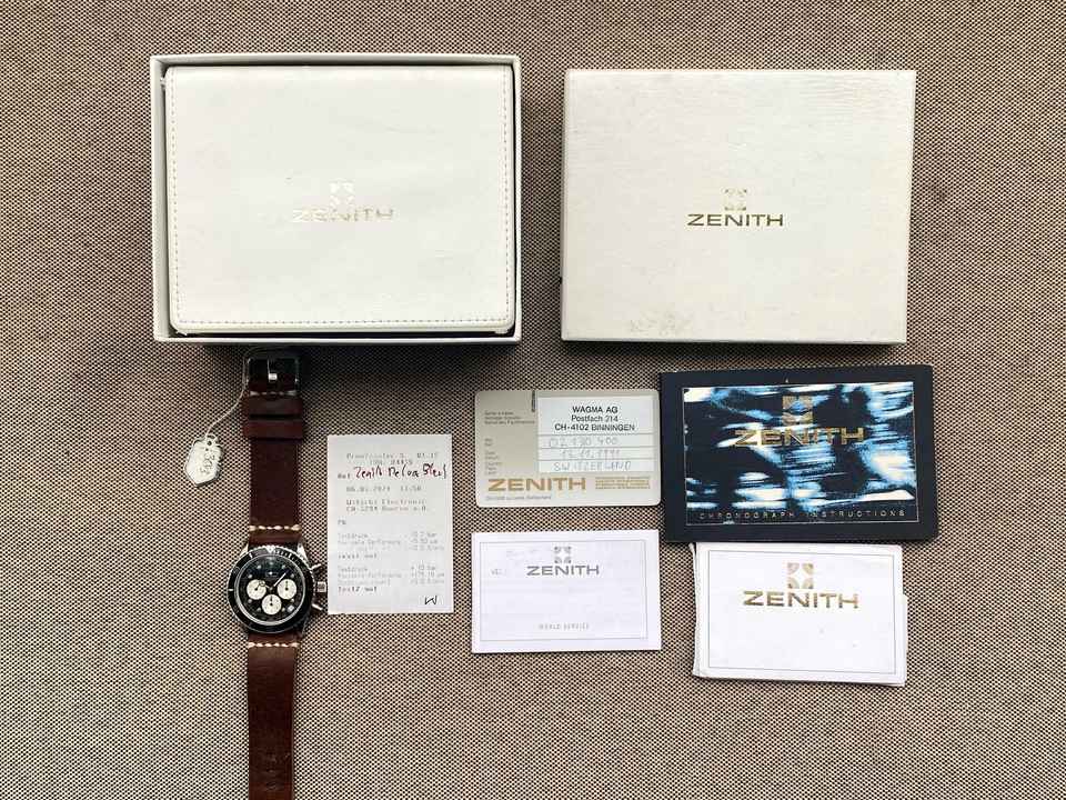  Zenith El Primero Chronograph de Luca Vintage MK4 Chronograph FULL SET Automatik 021310400 021310400 </h1> 