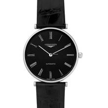 Thumbnail von Longines Elegant L49184512 - The Longines Elegant Collection Automatic Black Dial Stainless Steel Men's Wat </h1>