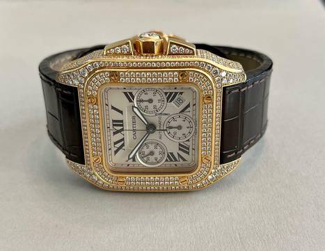  Cartier Santos 100 Xl DIAMONDS REF : WMS02351 / 2935  