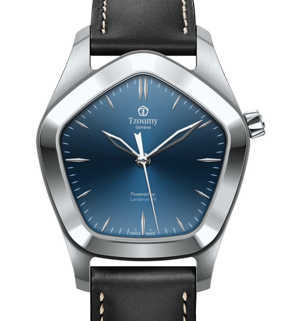 Tzoumy Genève Kobaltblau Rhodinierte Sekunde (5-Jahre Garantie)
