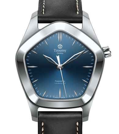  Tzoumy Genève Kobaltblau Rhodinierte Sekunde (5-Jahre Garantie) 